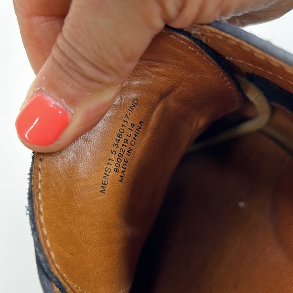 FRYE MEN’S NORFOLK DECK SHOES INDIGO SUNWASH NUBUCK LEATHER SZ 11.5 - Picture 10 of 11